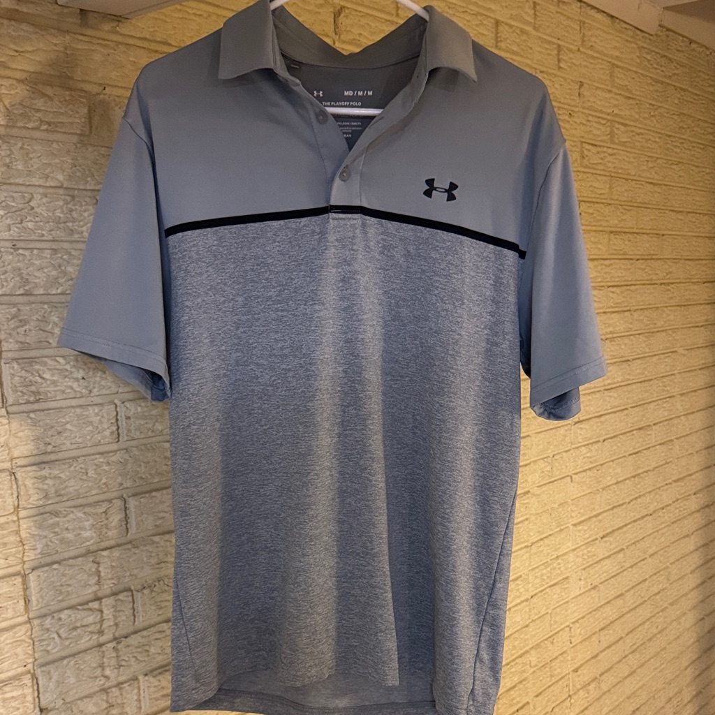 Under Armour Men's Two-Tone Gray Polo Shirt